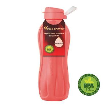 Imagem de Garrafa Squeeze Gold Sports Resistente - BPA FREE 1600ml, Salmão, Unis