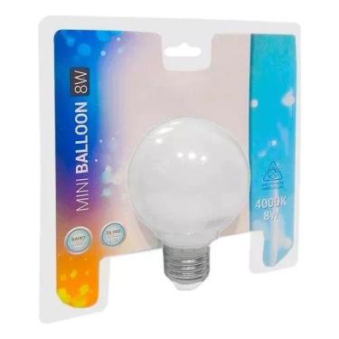 Imagem de Lâmpada Led Mini Balloon Globo 8W Bivolt 4000K Luminatti, Branco Neutr