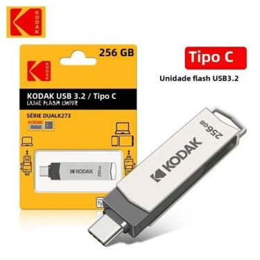 Imagem de Pendrive Kodak K273 USB 3.2 Gen 1 Type-C - 64GB, 128GB e 256GB, 64 GB