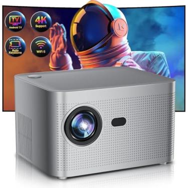 Imagem de HY350 Projetor 1080P Nativo 4K Suporte, 380 ANSI 15000 Lumens, Auto Correcção Trapezóide, Foco Eletronico, Voz Bluetooth, 5G WiFi 6 BT 5.2 e Smart Android 11.0 (2G +32G)