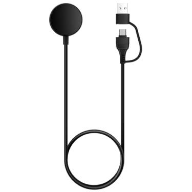 Imagem de BenLiDianYe Substituição para carregador de relógio Samsung compatível com Galaxy Watch 7/6/5/4/3, carregamento rápido do relógio, USB A/USB C adequado para muitos cenários