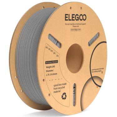 Imagem de Filamento para impressora 3D ELEGOO PLA Plus 1,75 mm cinza 1 kg