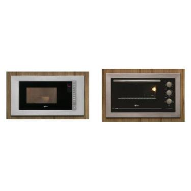 Imagem de Conjunto de Embutir Fischer com Micro-ondas 25L + Forno Elétrico 48L F