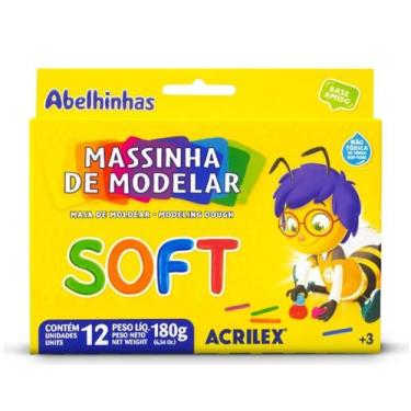 Imagem de Massa Para Modelar 12 Cores Acrilex Soft
