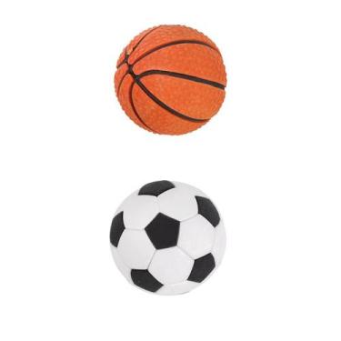 Imagem de Kit 02 Borrachas Escolar Divertida Desmontável Sports Futebol e Basque