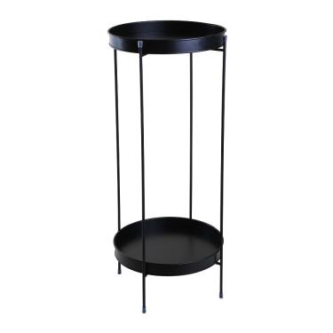 Imagem de Mesa Lateral Metrô Aço Galvanizado Preto 60cm - A\CASA