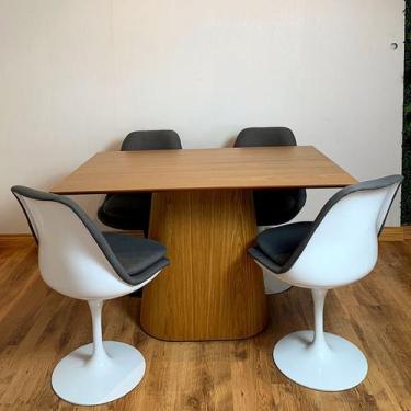 Imagem de Mesa de Jantar Cone Retangular 120x80 cm Base Madeira Freijó Tampo Mad