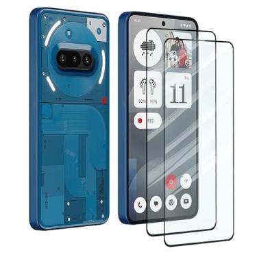 Imagem de Guizzcg Pacote com 2 protetores de tela para telefone Nothing 3a/3a pro/CMF Phone 2 Pro, 2 protetores de tela de vidro temperado, compatível com capas, resistente a arranhões, transparente