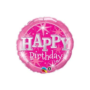 Imagem de Balão Redondo Happy Birthday 45cm Festa Aniversario Decoração - Crgfes