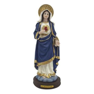 Imagem de Imagem Imaculado Coração de Maria Resina 23 cm - Amém Decoração Religi