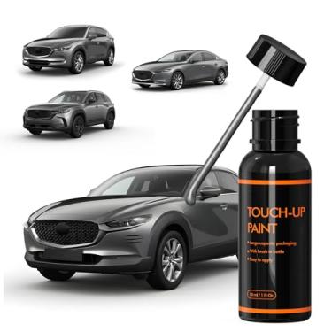 Imagem de XTryfun Tinta de retoque cinza para máquina 46G para Mazda, kit de reparo de arranhões de pintura de carro faça você mesmo, reparo automotivo de arranhões de reparo rápido e fácil para CX-5/CX-50/CX