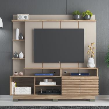 Imagem de Estante Home para Tv até 65 Polegadas 2 Portas Carvalho