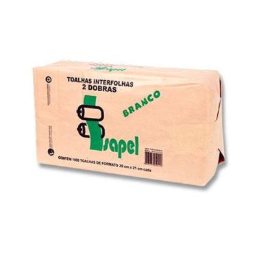 Imagem de Kit 5Un Toalhas Interfolha 2D Branco 20X21Cm 1000Um Isapel
