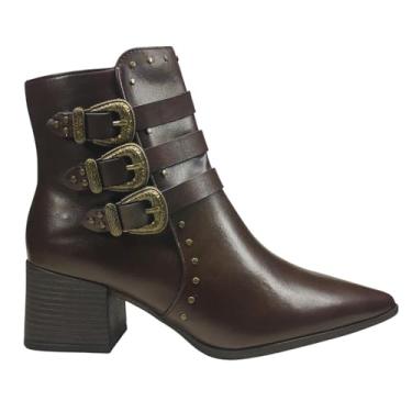 Imagem de BOTA CANO CURTO RAMARIM COM 3 FIVELAS