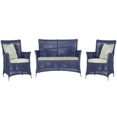 Imagem de  Jogo Sofá e 2 Poltronas de Área Igapó Alumínio