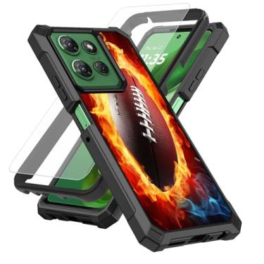 Imagem de SDDFRHGH Capa para celular Motorola Moto G Stylus 5G 2025 com protetor de tela (vidro temperado), proteção contra quedas de TPU (poliuretano termoplástico), proteção contra quedas de 6,7 polegadas