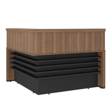 Imagem de Balcão para Atendimento/Recepção em L com Tampo e Sapatas - Artany, No