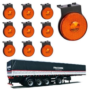 Imagem de 10 Lanterna Lateral Facchini LED Âmbar 65mm c/ Suporte - Fio - DW Comp