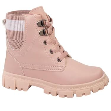 Imagem de Coturno Infantil Menina Bota Feminina Cano Baixo Infantil Rosa, Preto, Preto/pink e Marrom (Rosa, BR, Criança de 9 a 12 anos, Numérico, 34)