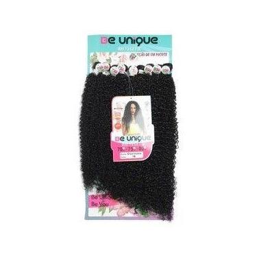 Imagem de Cabelo Bio Fibra 75cm Be Unique 300g Cacheado Charmosa - oem, 1bpreto