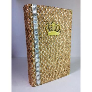 Imagem de Biblia Sagrada Luxo Glitter Letra Hipergigante com Harpa - NoBrand