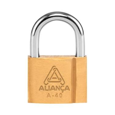 Imagem de Cadeado de latão com chaves 40mm Aliança Metalurgica