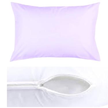 Imagem de Capa Protetora de Travesseiro Repelente, 50x70 cm, Percal 180 Fios, Kit com 2, 4, 6 e 10 Unidades, Branco (02)