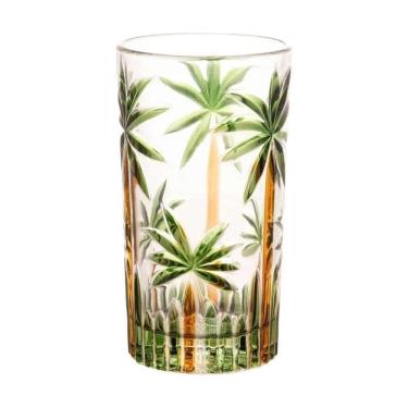 Imagem de Copo Alto Cristal Palm Tree Handpaint Wolff 360ml