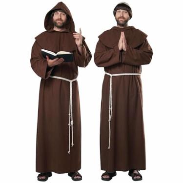 Imagem de California Costumes, Renaissance Friar, masculino, Marrom, P-M