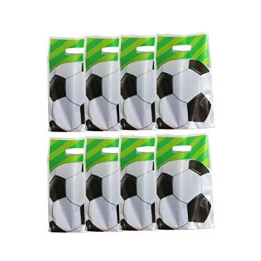 Imagem de 30 peças de sacos de presente de futebol, sacos de doces, bolsas de presente com tema de futebol para aniversário, festa infantil, lembrancinhas de festa temáticas de futebol