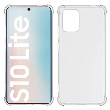 Imagem de USTIYA Capa para Samsung Galaxy S10 Lite Case Uso Resistente, Bumper Absorção Choques em TPU Transparente capinha Protector Câmera Espessamento nas Quatro Pontas da Carcasa