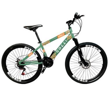 Imagem de Bicicleta Aro 26 Colli Monaco 21 Marchas Freio a Disco, 26", Verde e L