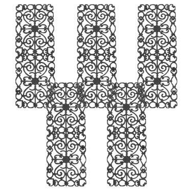 Imagem de Kit 5 Grades De Ferro Ramada Sacada Varanda Escada 95X36Cm