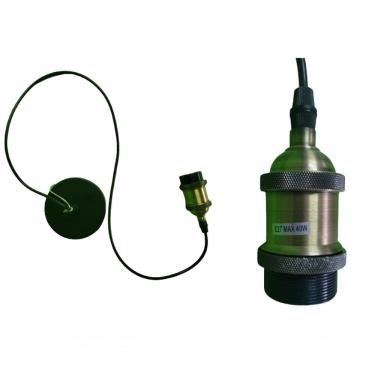 Imagem de Pendente Em Metal Preto E Dourado Escovado