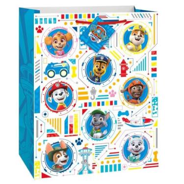 Imagem de Patrulha Canina Grande Bolsa de Presente Multicolorida (1 peça) - Sacos de lembrancinha de festa com tema de cachorro, perfeitos para celebrações de aniversário