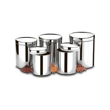 Imagem de Conjunto De Potes Brinox Com Tampa E Visor Suprema 5 Peças Inox