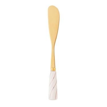 Imagem de Jogo Com 04 Espátulas De Aço Inox Dourado Com Cabo De Cerâmica 28894 - Wolff