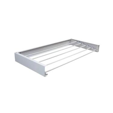 Imagem de Varal Mágico Retrátil Oculto 5 Varetas 90cm de Parede Branco - Kazalin