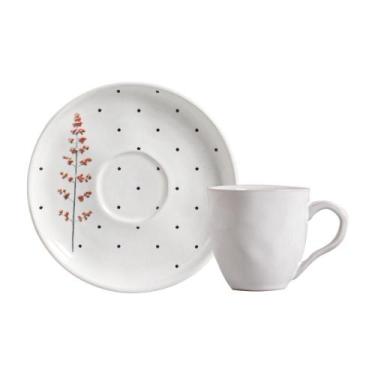 Imagem de Conjunto com 6 Xícaras De Chá Orgânico 170ml com 6 Pires Bio Floralis 