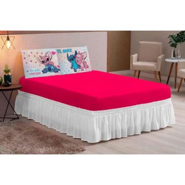 Imagem de Jogo de lençol king 3 peças EU TE AMO LILO STITCH - AMORA ENXOVAIS, PI