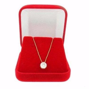 Imagem de Corrente De Ouro 18k Singapura 50cm + Pingente Ponto De Luz - DG Prese