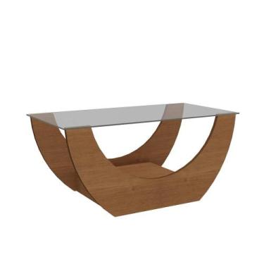 Imagem de Mesa De Centro Com Tampo de VIdro Onda Artely, Cinamomo