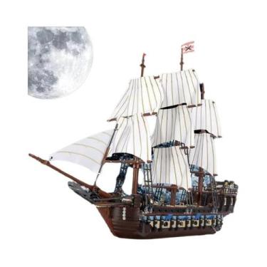 Imagem de Modelo De Navio De Guerra Pirata Medieval, Brinquedo De Tijolo, 1664 P
