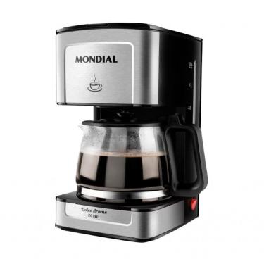 Imagem de Cafeteira Elétrica Mondial Dolce Arome Vidro C-43-20x-si Preto Com Inox 110v
