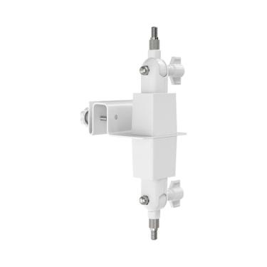 Imagem de Holicfun Câmera de segurança 2 em 1 e montagem de calha de painel solar para painéis solares e câmeras Ring, Eufy, Arlo, Wyze - Branco