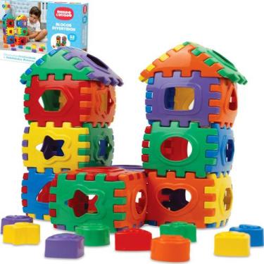 Imagem de Brinquedo Educativo Cubo Didático Formas Geometricas 52 Pcs - GGB Brin