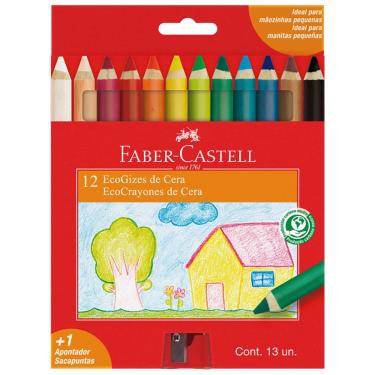 Imagem de Giz de cera Ecogiz 141412 com 12 cores Faber-Castell