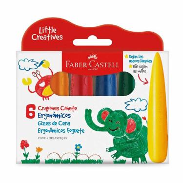 Imagem de Giz de cera Little Creatives Foguete 6 cores Faber-Castell