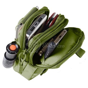 Imagem de Kit De Emergência Acampamento Bolsa Verde Militar Para Atividades Camping Sobrevivência Selva
