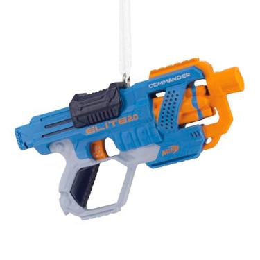 Imagem de Hallmark Enfeite de Natal Nerf Elite 2.0 Commander Dardos Blaster, presentes para crianças